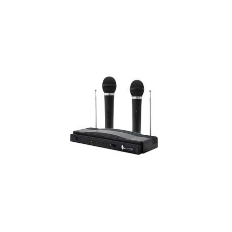 Set Micrófonos Inalámbricos Alien Pro MA-220 Negro/Receptor de antena doble