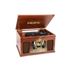 Sistema Nostálgico MISIK MN7711 Bluetooth/Tornamesa 3 velocidades/CD/MP3/USB