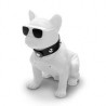 Bocina Bluetooth MISIK MS290W Bulldog Blanco Reproductor de USB Radio FM