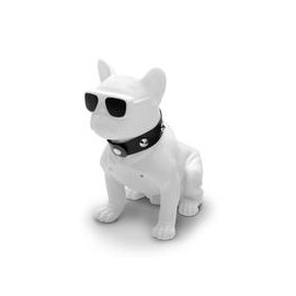 Bocina Bluetooth MISIK MS290W Bulldog Blanco Reproductor de USB Radio FM