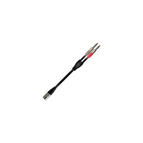 Cable para audio XSS SC137 Negro/6.3x2 Mono a 1 Cannon Macho