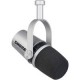 Micrófono para Podcast SHURE MV7-S Silver/modo auto level/Dinámico,Interface de audio SHURE MVI-DIG Streamig / Podcast / instru