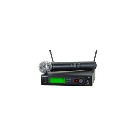 Micrófono de mano SHURE SLX24-SM58-G4 Receptor SLX4-G4/Mic. de mano SLX2-SM58-G4