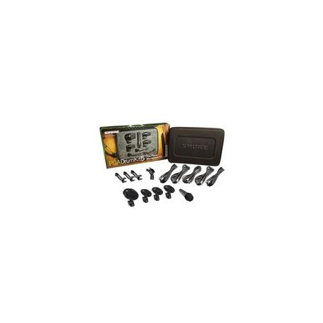 Micrófonos alámbricos SHURE PGADRUMKIT5 para percusiones/Dinámicos/Cardioides