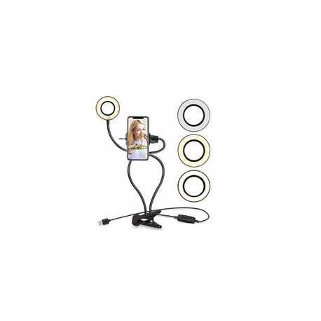 Aro de Luz de Clip MISIK ML309 3 tonos de luz/Gooseneck 24",Cable para Subwoofer  Audioquest BLACK3M 3M Negro,Cable RCA a 3.5mm