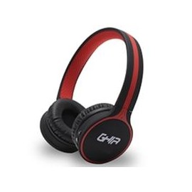 Audífonos de diadema GHIA GAC-104 negro-rojo/Bluetooth 4.2