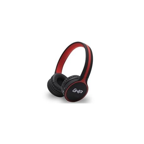 Audífonos de diadema GHIA GAC-104 negro-rojo/Bluetooth 4.2