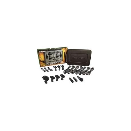 Micrófonos alámbricos SHURE PGADRUMKIT7 para percusiones/Condensador/Dinámicos/Cardioides