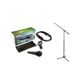 Micrófono dinámico SHURE PGA58-BTS cardioide/tripie/cable/glam,Micrófono para instrumentos SHURE SM57-LC Cardioide/Ideal para m