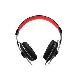 Audífonos de diadema MISIK MH600B-R Negro-Rojo/Manos libres/Alámbricos