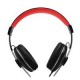 Audífonos de diadema MISIK MH600B-R Negro-Rojo/Manos libres/Alámbricos