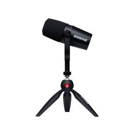 Micrófono Podcast SHURE MV7-K-BNDL Tripie Manfrotto Pixi Mini