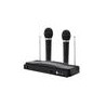 Set Micrófonos Inalámbricos Alien Pro MA-220 Negro/Receptor de antena doble