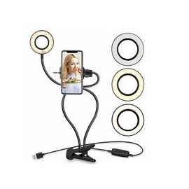 Aro de Luz de Clip MISIK ML309 3 tonos de luz/Gooseneck 24",Cable RCA a 3.5mm Audio Quest EVERGO1.5MR 1.5 metros / estéreo / ve