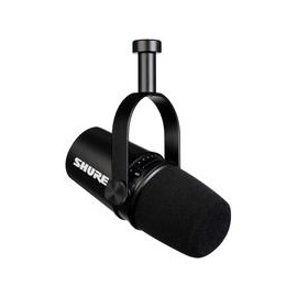 Micrófono para Podcast SHURE MV7-K Negro/modo auto level/Dinámico