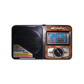 Radio Portátil AKUSTIC AK-6004C Madera Entrada USB, Micro SD