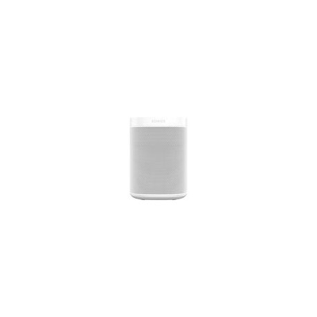 Bocina Inteligente SONOS ONE-G2-W Blanco/Control de Voz/Sonido Envolvente,Soporte de pared SANUS VLT6-B1 46" a 90"/7° de inclin