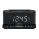 Radio reloj despertador MISIK MR486K Negro/Cargador inductivo inalámbrico/2 alarmas/USB para carga