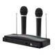 Set Micrófonos Inalámbricos Alien Pro MA-220 Negro/Receptor de antena doble