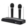 Set Micrófonos Inalámbricos Alien Pro MA-220 Negro/Receptor de antena doble